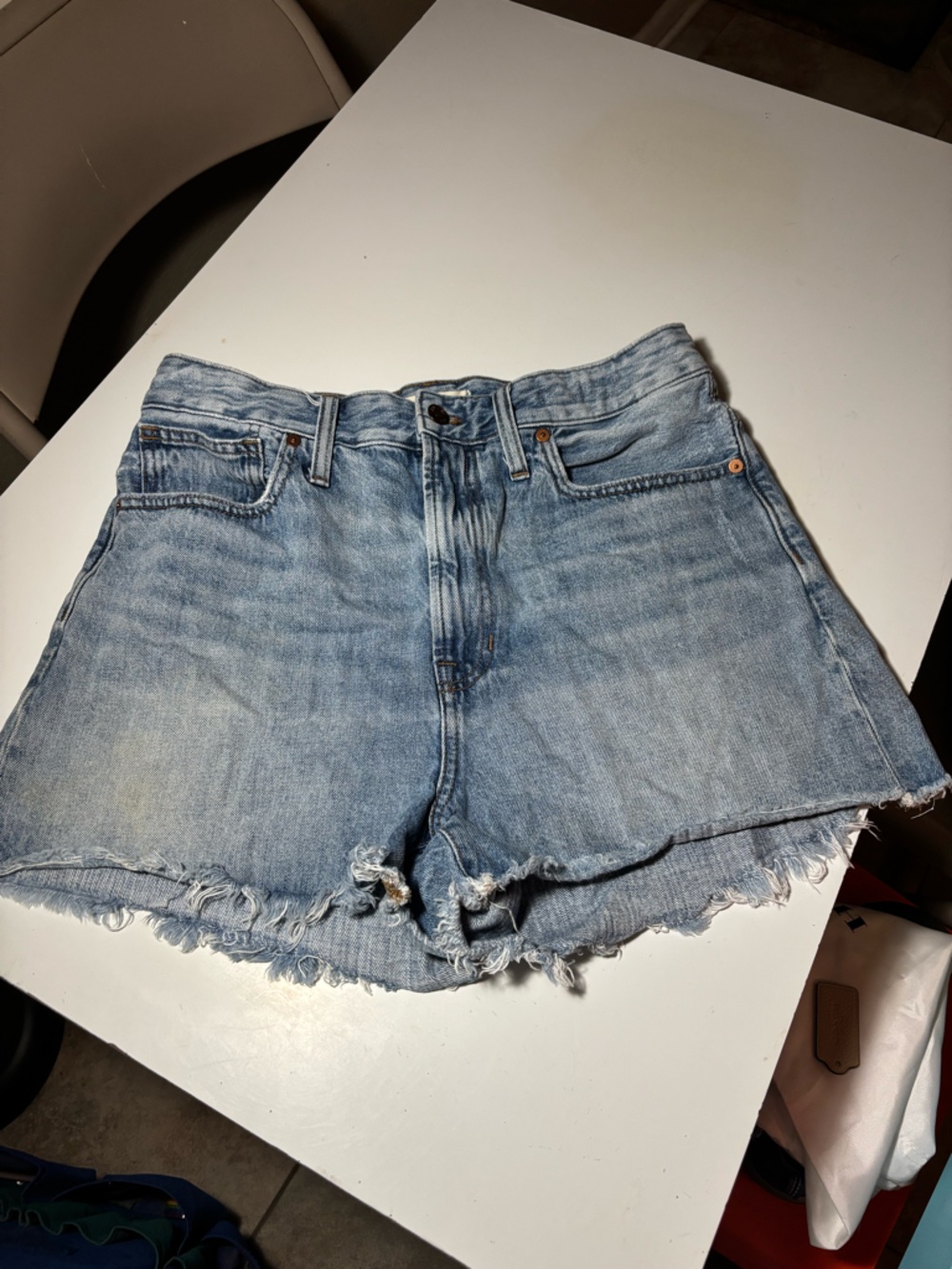 Madewell Light Blue Distressed Denim Cutoff Shorts *Read